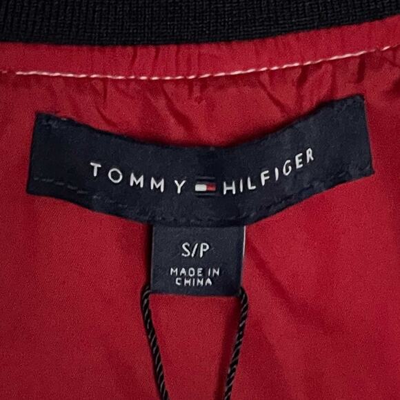 Tommy Hilfiger NWT Madras Plaid Varsity Jacket Size SP Red Blue Patchwork Cotton - Picture 5 of 11